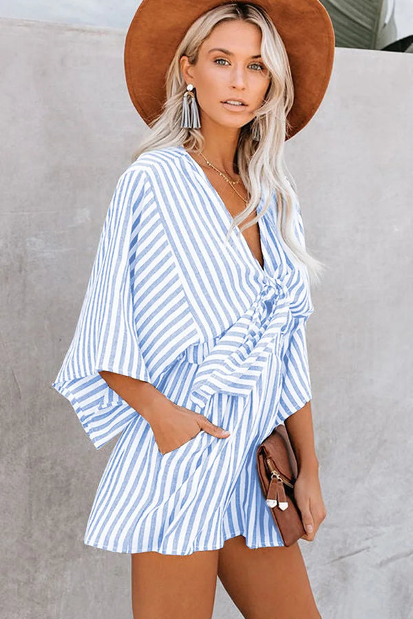 Wilma - Sommer Gestreifter Print Jumpsuit