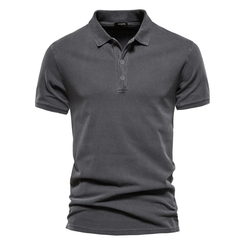 LUTHER - Herren Freizeit Kurzarm Baumwoll-Polo-Shirt