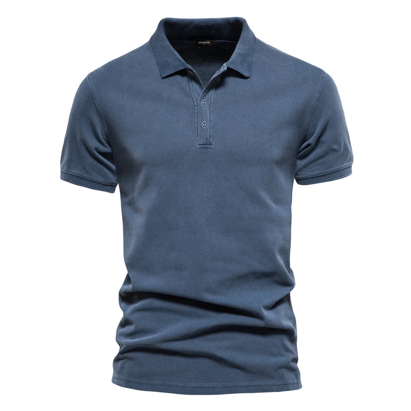 LUTHER - Herren Freizeit Kurzarm Baumwoll-Polo-Shirt