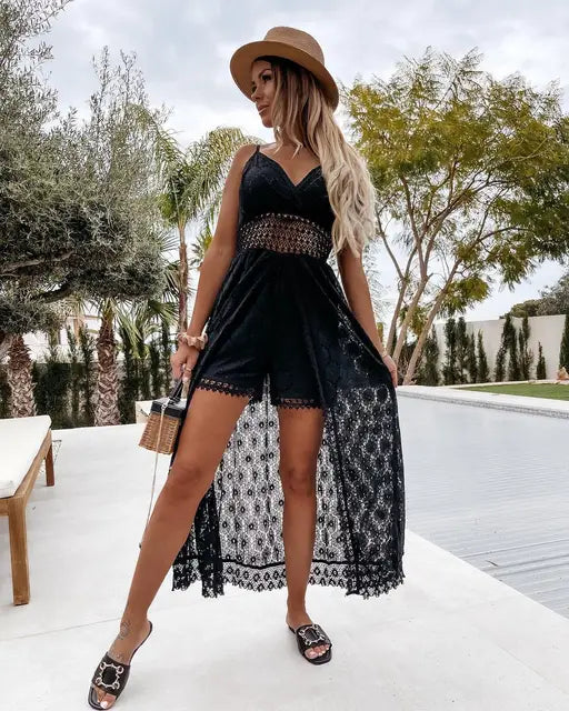 Sadie - Lässiger Sommer-Leinen-Playsuit