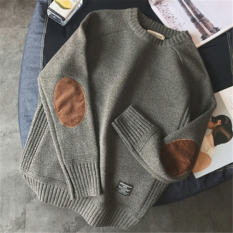 Max's Gestrickter Pullover | Herren Harajuku Streetwear O-Neck Casual Pullover