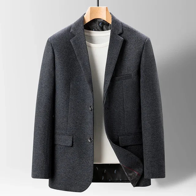 HAUKE - Herren Britischer Stil Smart Fit Lässiger Einreihiger Blazer