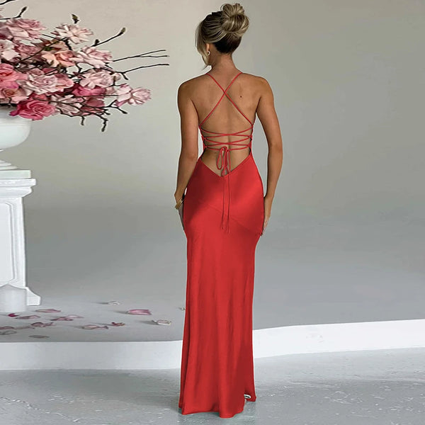 Verity - Bodycon Rückenfreies Maxikleid