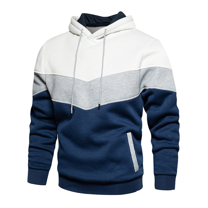 Bernd's Streetwear Fashion Outwear Herren Patchwork Hoodie Sweatshirt | Lässige Locker geschnittene Fleecejacken