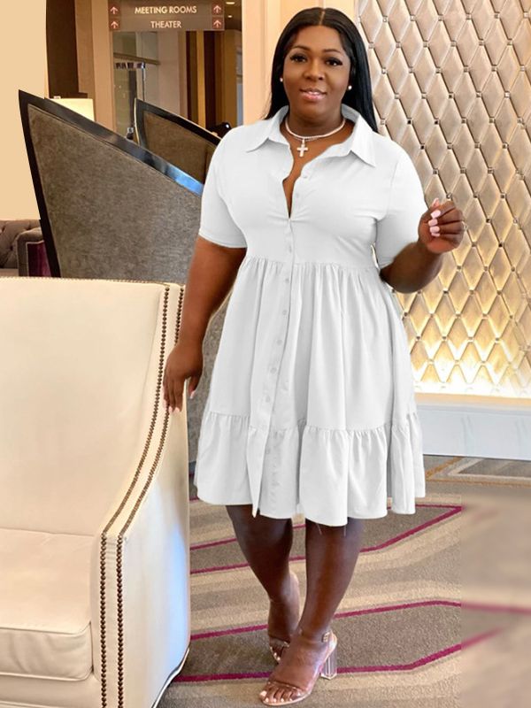Wmstar Plus Size Sommerkleider | Elegante Casual Ballkleid Mini Kleider