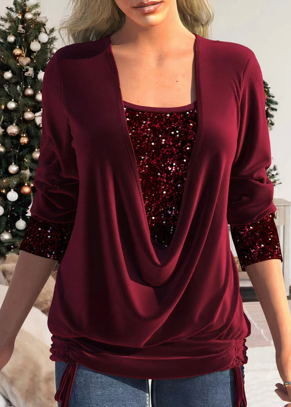 MIRIAM - Weiche Bluse aus glitzernder Baumwolle