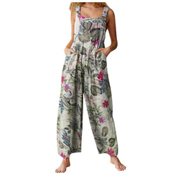 Ethno-Stil Damen Jumpsuits | Sommerliche Overalls mit Multicolor-Muster