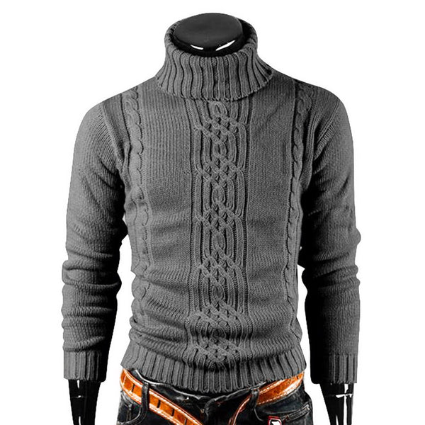 Hans' Wärmender Strickpullover | Retro Rollkragen-Pullover für Herren