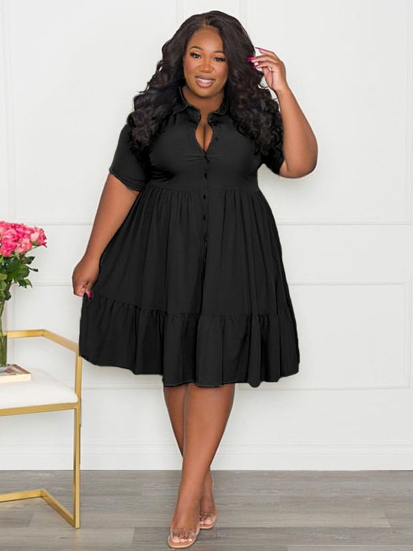 Wmstar Plus Size Sommerkleider | Elegante Casual Ballkleid Mini Kleider