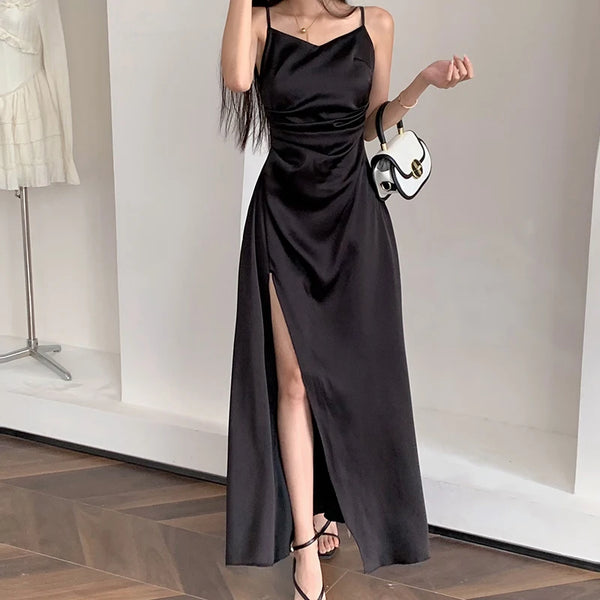 AMALIE – Ärmelloses Maxikleid mit Swing-Kragen für Damen