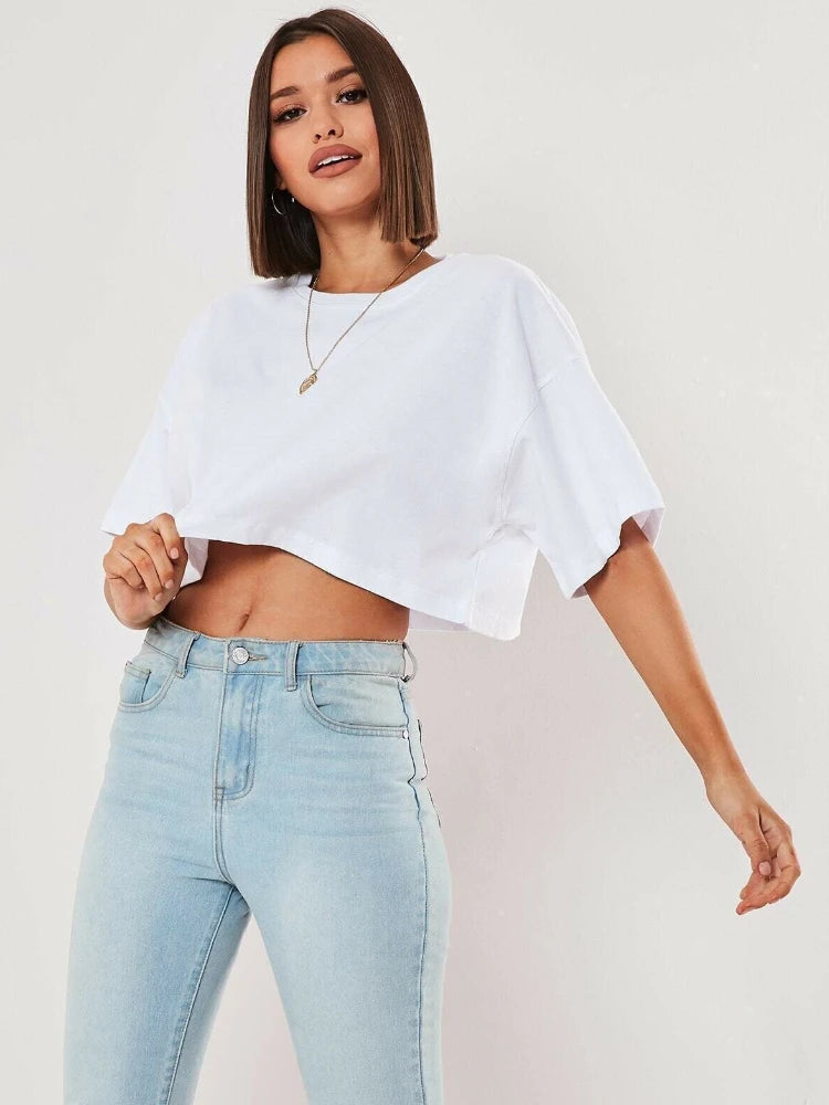 Lisa – Sport-Crop-Top für Damen mit Fledermausärmeln