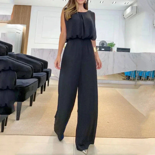 INES - Schicker schwarzer modischer Jumpsuit