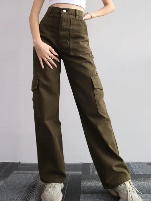 JULIANE - Damen Vintage Y2K Cargo Hosen