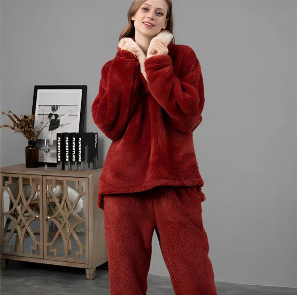 LENA - Kuscheliges Damen-Fleece-Pyjama-Set - Bequeme Schlafbekleidung