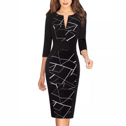 SABINE - Chices Patchwork-Bodycon-Kleid