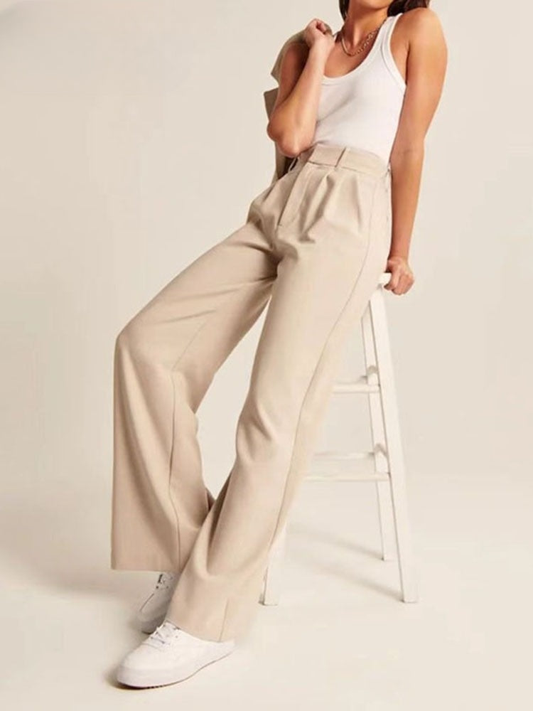 Modische Jielur Pantalon - Qualitativ hochwertige Hose mit breiten Beinen