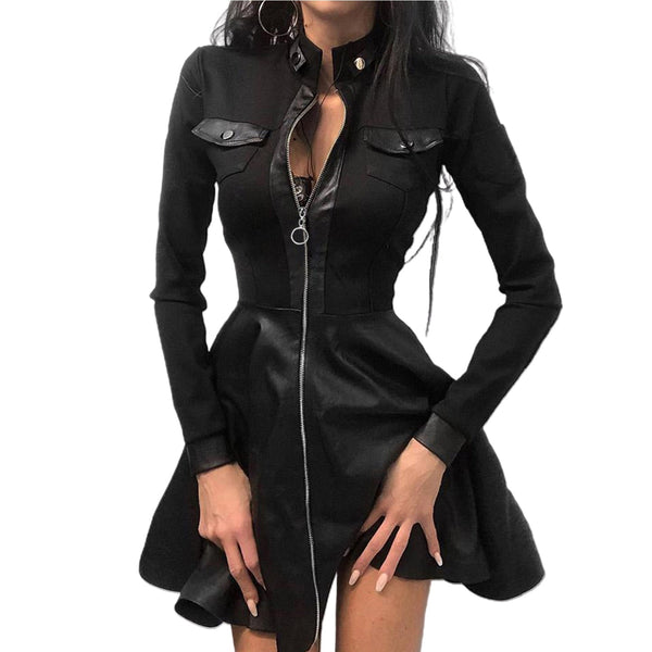 Gothic Zipper Kleid